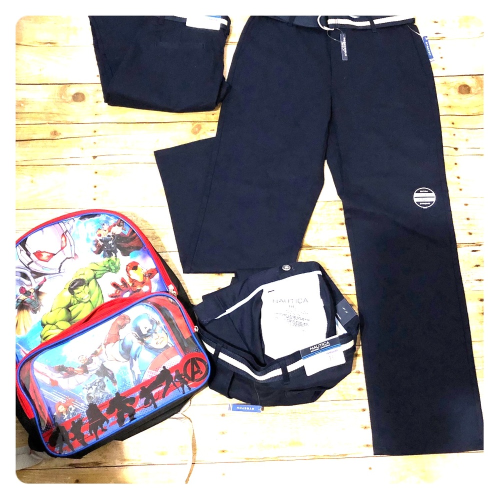 New Navy Nautica Uniform pants Boys 18 regular.